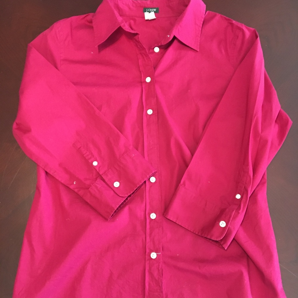 J Crew Factory. Magenta button down shirt. Size XL